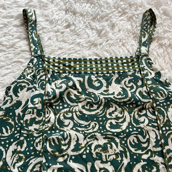 Tiny Green and Cream Multi Patterned Tank Top - Picture 3 of 8
